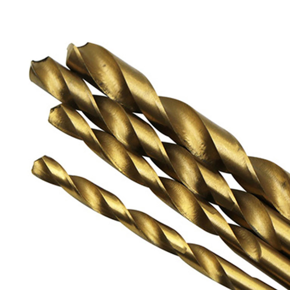 

13pcs Titanium Coated HSS High Speed Steel Drill Bit Set 2mm-12mm Multi Function Metal Drills For Hand Drills Electric Tools