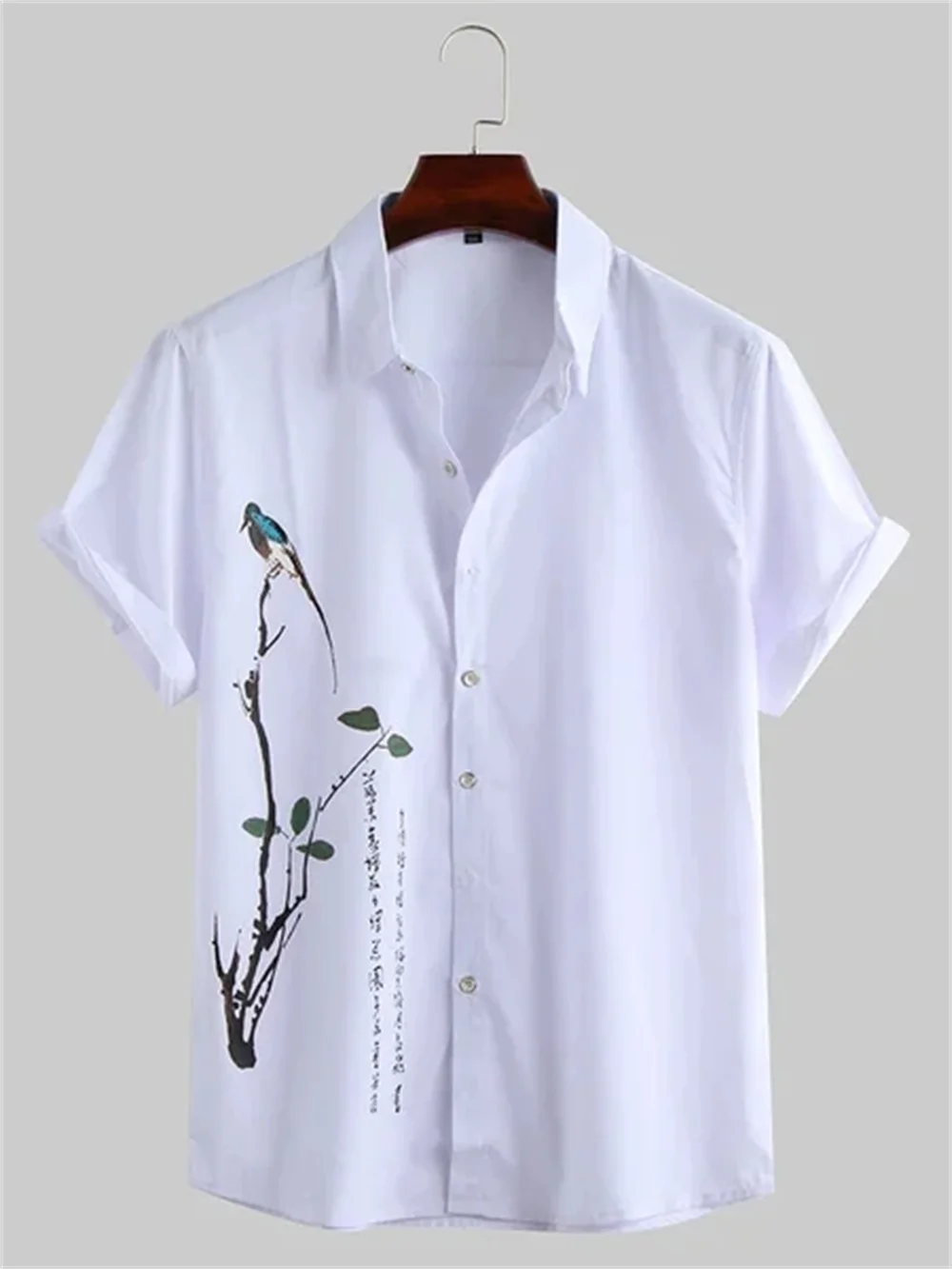 3D digital printed short-sleeved shirt for beach, striped casual lapel shirt, black and white, novel, cheap, XS-5XL, 2023 new