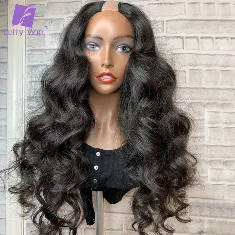 Body Wave U Shape Glueless Wig Brazilian Body Wave Hair U Part Wig Human Hair Minimal Leave out HFor Women Human Hair Women 150%