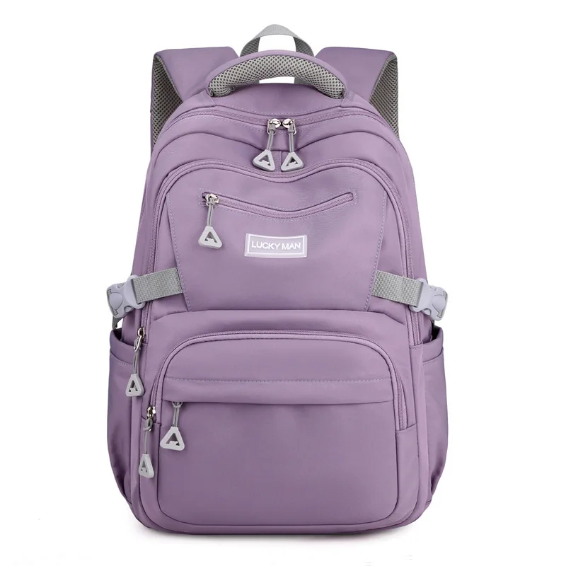 Xiaomi Women's Backpack Fashion Solid Color Backpack Teenage Girls School Shoulder Bag Waterproof Nylon Bagpack