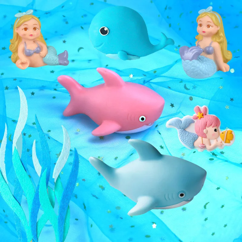 

Тема морского океана, день рождения, Кит, торт, топперы, украшения для русалки вечерние вечеринки, Baby Shower, детский день рождения