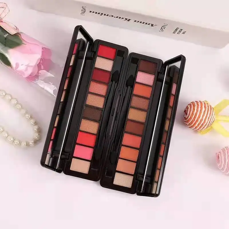 Палитра теней для век макияжа матовые перламутровые разноцветные хайлайтеры