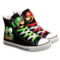 2022 super mario bros cartoon casual canvas shoes game peripheral cloth shoes teenagers student boy and girl sports shoes