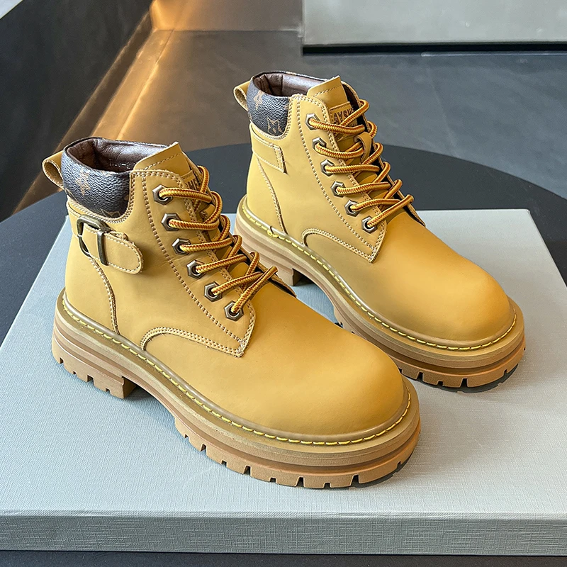 

Модные популярные кожаные ботинки Martin, женская зимняя обувь для прогулок, женские повседневные осенние кожаные ботинки, женские ботильоны