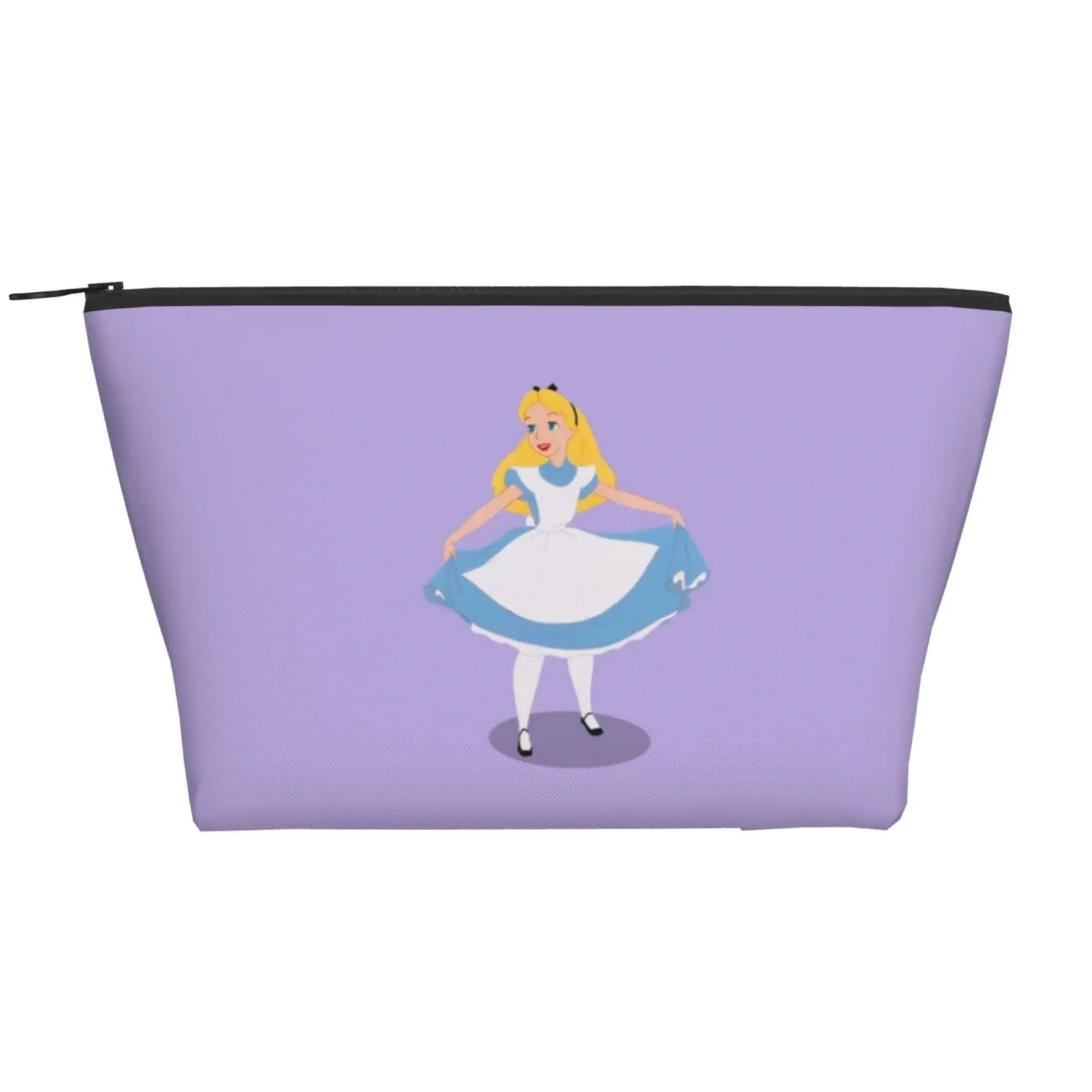 

Alice Journey To The Dream Ring Cosmetic Bag Travel Trapezoid Daily Storage Bag Polyester Holiday Tote Bag with Zipper
