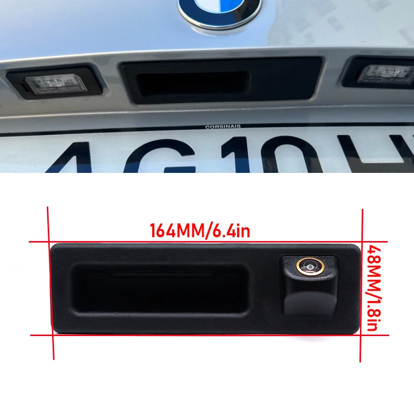 Фото Камера заднего вида Golden HD 1080P для BMW F30 F10 F11 X3 F25 F31 F46 X1 F48 F22 3 серии 5 серии, устанавливаемая на ручку багажника №2