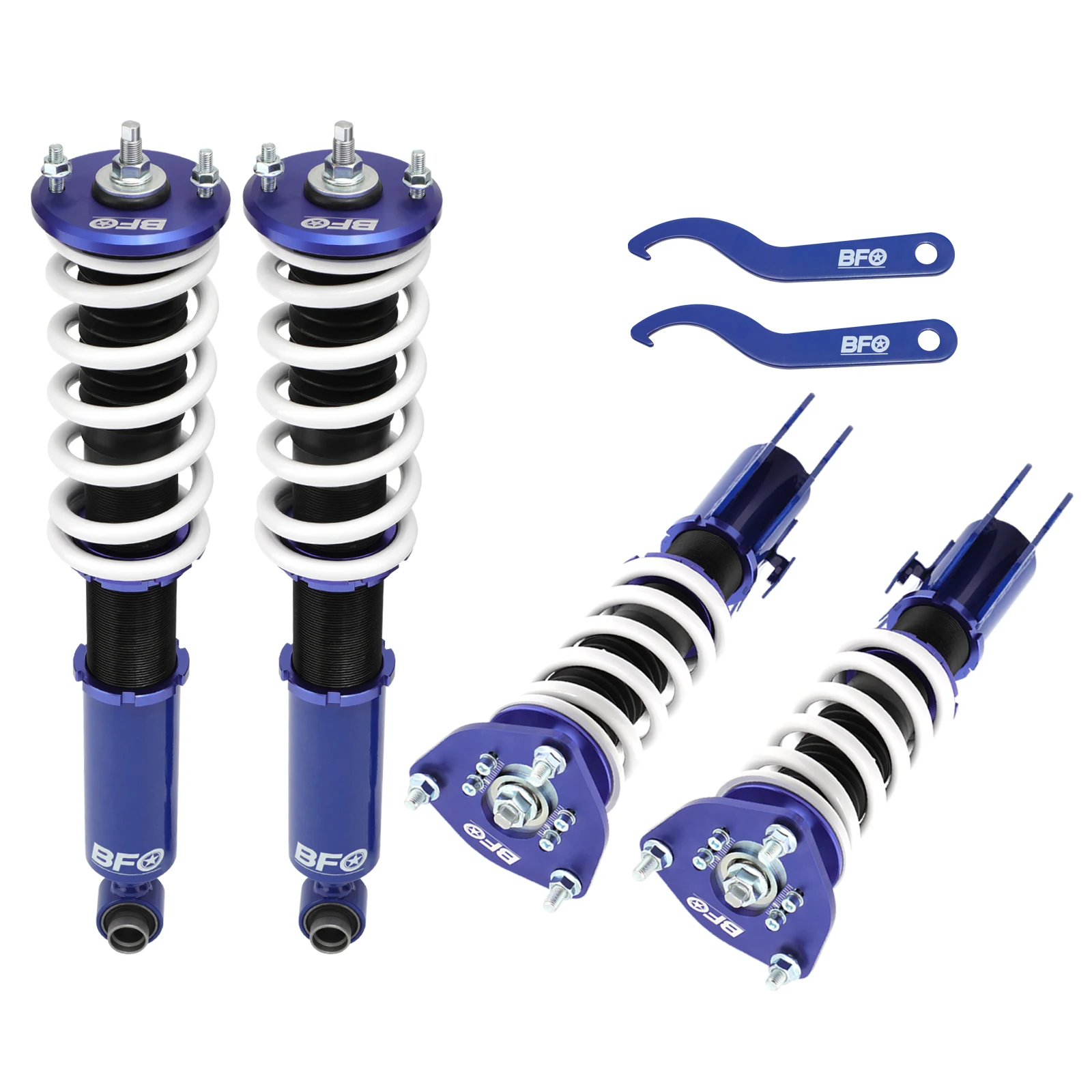 

4PCS Full Adj Coilovers Shocks Absorbers Struts For Nissan S13 240SX 1989-1994 BFO Front & Rear Adjustable