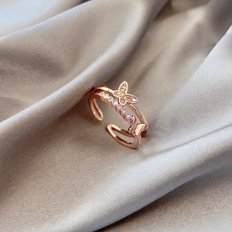 

New Ins Style Ring Women's Fashion Simple Personality Temperament Light Luxury Index Finger Ring OpeningAdjustableWomen'sJewelry
