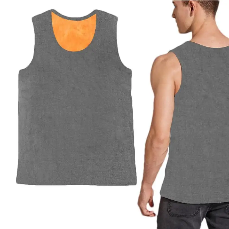 

Warm Velvet Vest Double-sided Velvet Thermal Tank Top For Men Moisture-Wicking Winter Warm Thermal Tank Top Fleece Lined