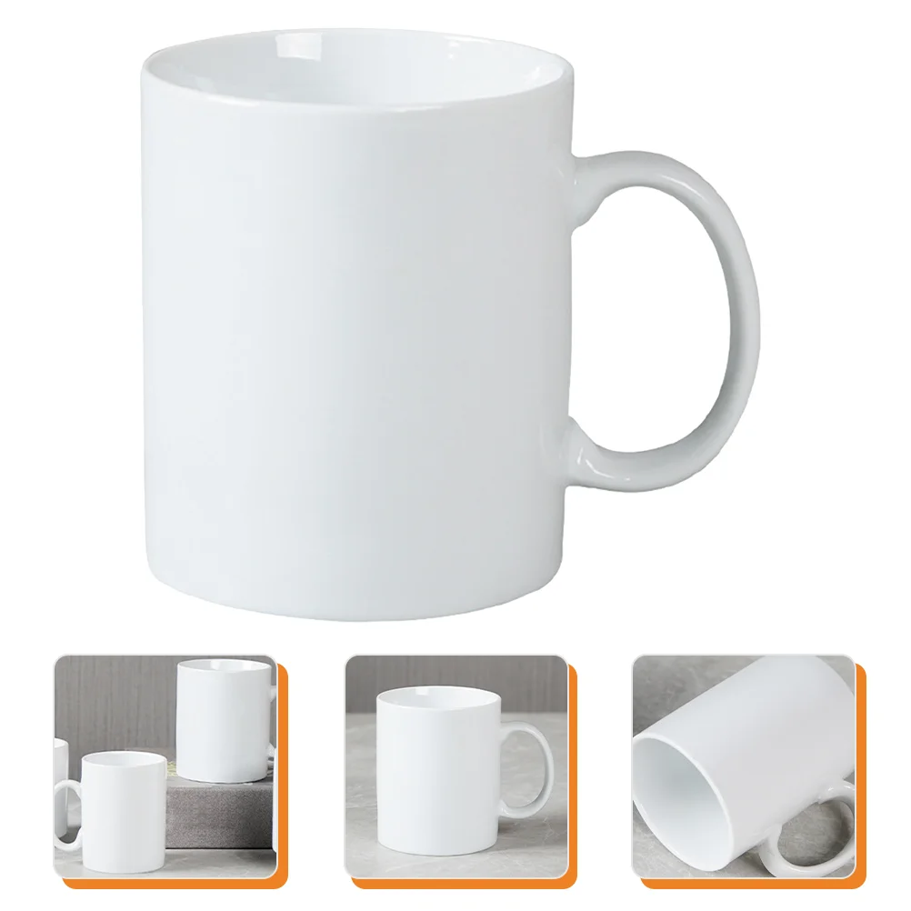 

Mug Ceramic Mugs Coffee Cup White Porcelain Tea Handle Cups Blank Drinking Hotplain Diy Bulkpainting Smoothie British
