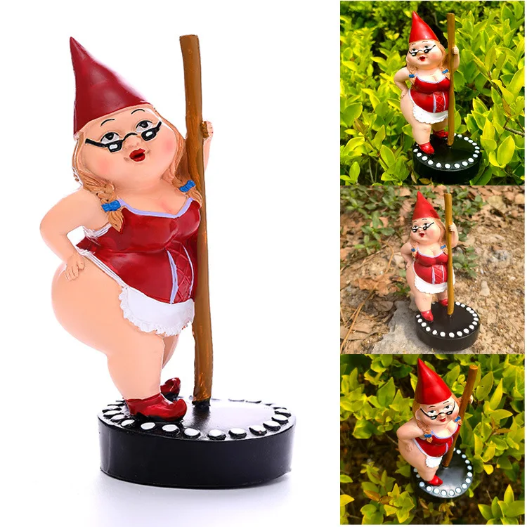 

[Funny] Pole dance girl Garden decoration Resin Statue model Action Figure toys Home decorations Ornaments kids birthday gift