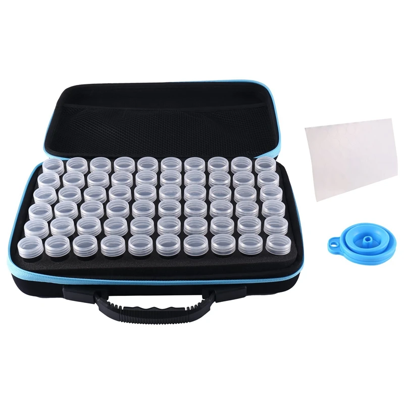 

60 Slots Seed Storage Organizer,Sturdy Seed Organizer Storage Box With Zipper Bag And Label Stickers(Seeds Not Included)