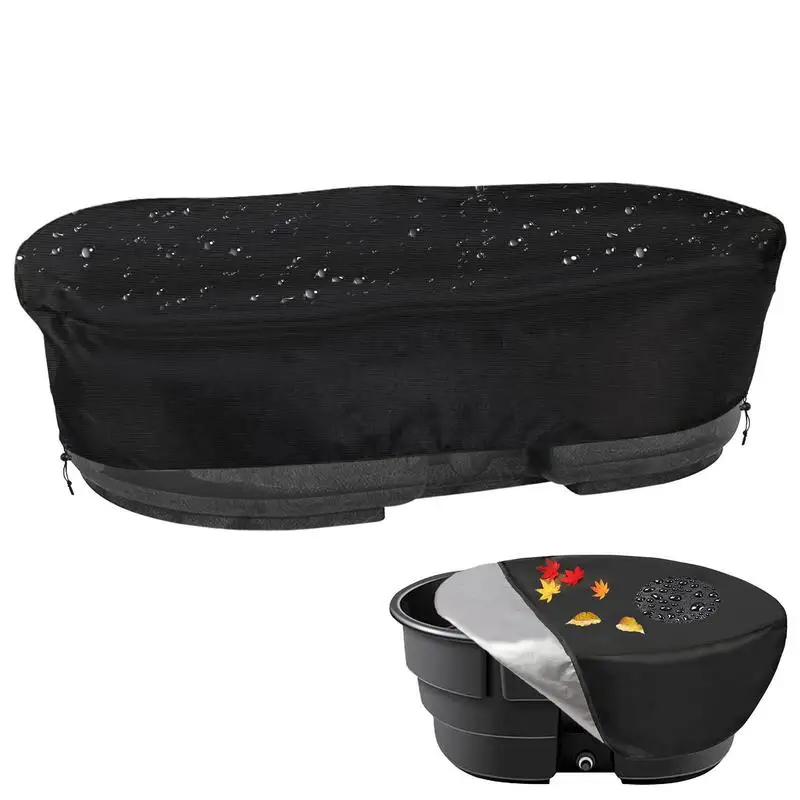 

Waterproof Stock Tank Cover Rain Barrel Cover UV Resistant 210D Oxford Drawstring Design Stock Tank Cover To Keep Leaves Out