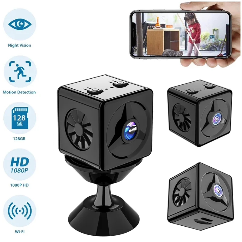 

Миниатюрная IP Wi-Fi камера K14, беспроводная домашняя радионяня 1080P HD, ночная версия, микродиктофон, камера видеонаблюдения