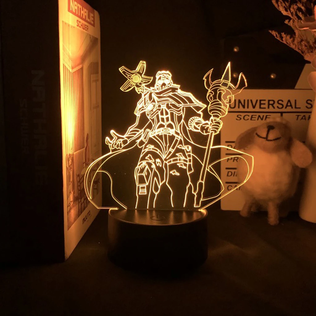 

Аниме игра манга лампа Лига Легенд Виктор 3D светодиодный закат Иллюзия ночник искусство для детей домашний декор для детей на день рождения LOL подарок