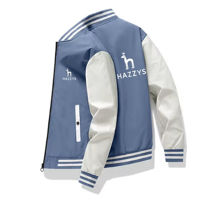 

HAZZYS 2023 New Men's Luxury Brand Zipper Jacket Casual Windproof Youth Baseball Jacket Korean Fashion Versatile Top
