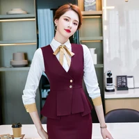 vest suit womens business suit autumn and winter new hotel work clothes vest
