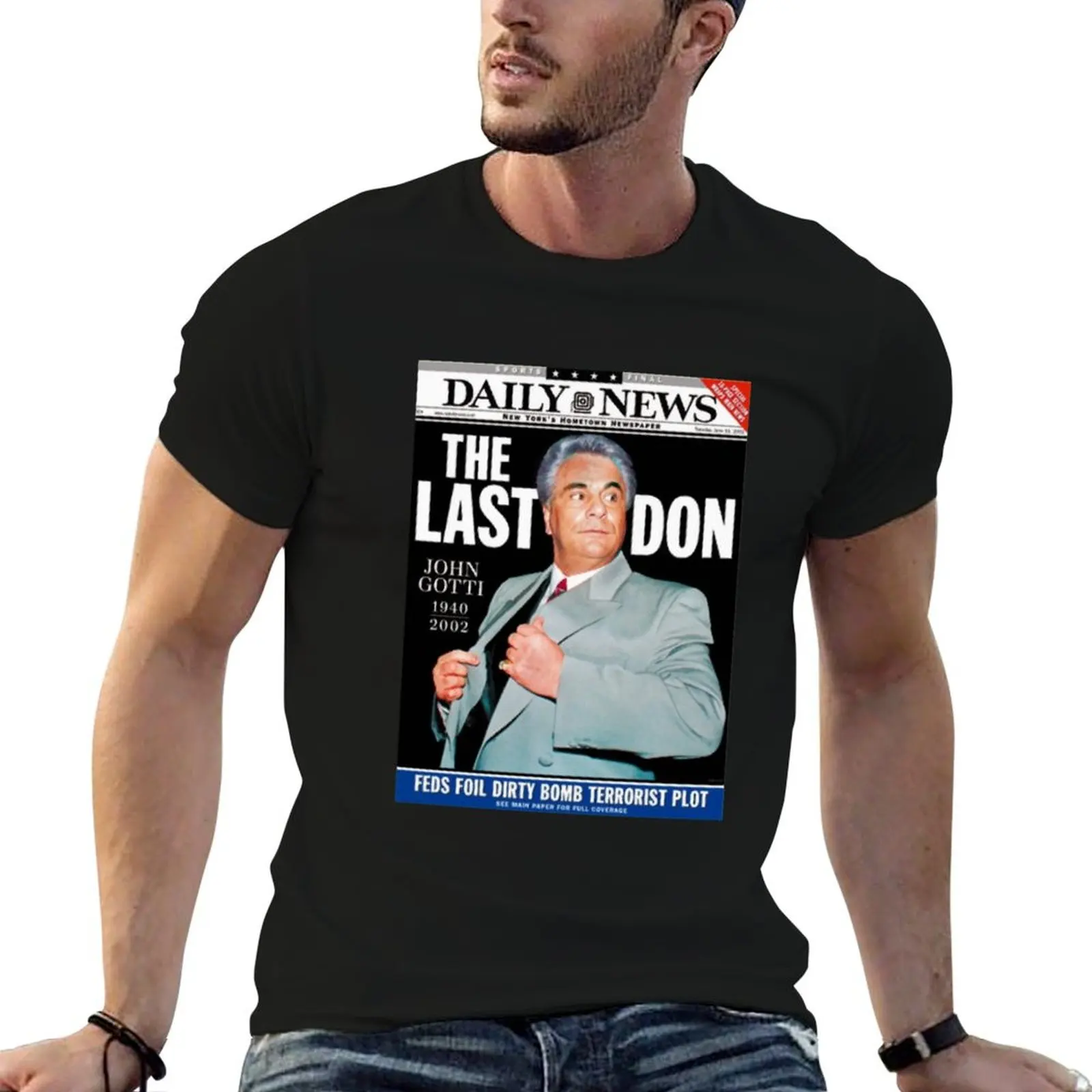 Фото Футболка John Gotti The Last Don, мужские футболки с графическим принтом, мужские футболки с забавными графическими рисунками, мужские футболки с забавными принтами №1