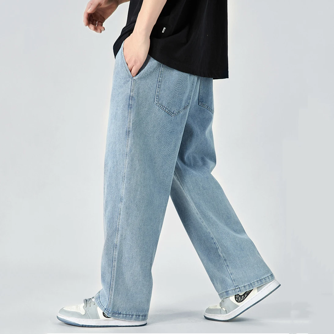 Men's Jeans Pants Casual Vintage Baggy Clothing Straight Leg Trousers Korean Fashion Man Streetwear Pop Harajuku Oversize Pants