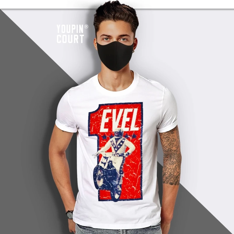 

Evel Kinevel крутая Мужская футболка цвета слоновой кости Размеры S 5X T 800 L @ K