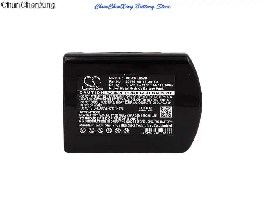 

Cameron Sino 2200 мАч аккумулятор 39150, 60776, 68112 для Eureka 6A, 96, 96A-1, 96B, 96DZ, 96F