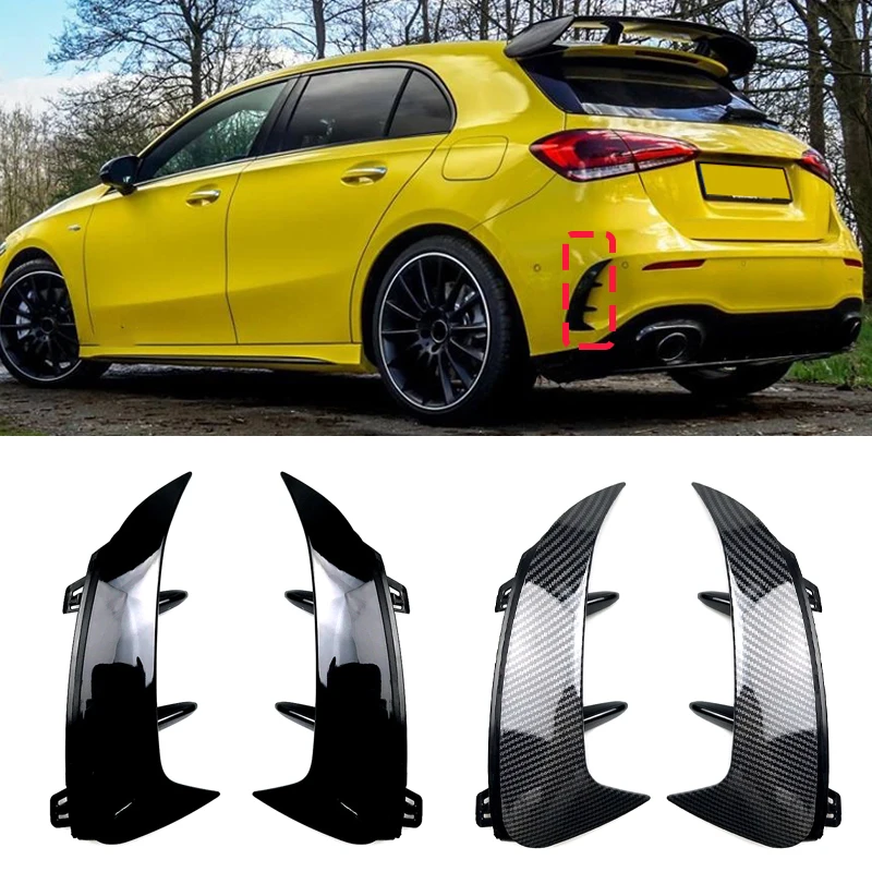 

Car Rear Bumper Spoiler Side Canard Air Vent For Mercedes-Benz A Class W177 Hatchback A45 A35 A180 A200 A220 AMG 2019 Accessory