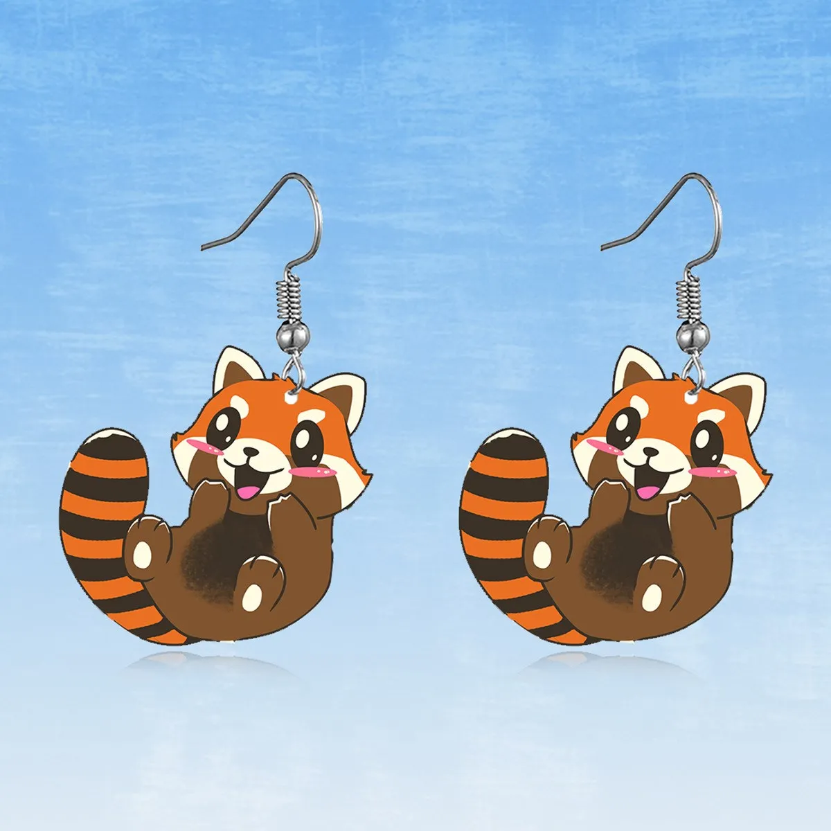 

New Lightweight Rabbit Cat Kangaroo Print Dangle Earrings For Women Cute Ladies Party Gift Jewelry Wholesale Dropshipping