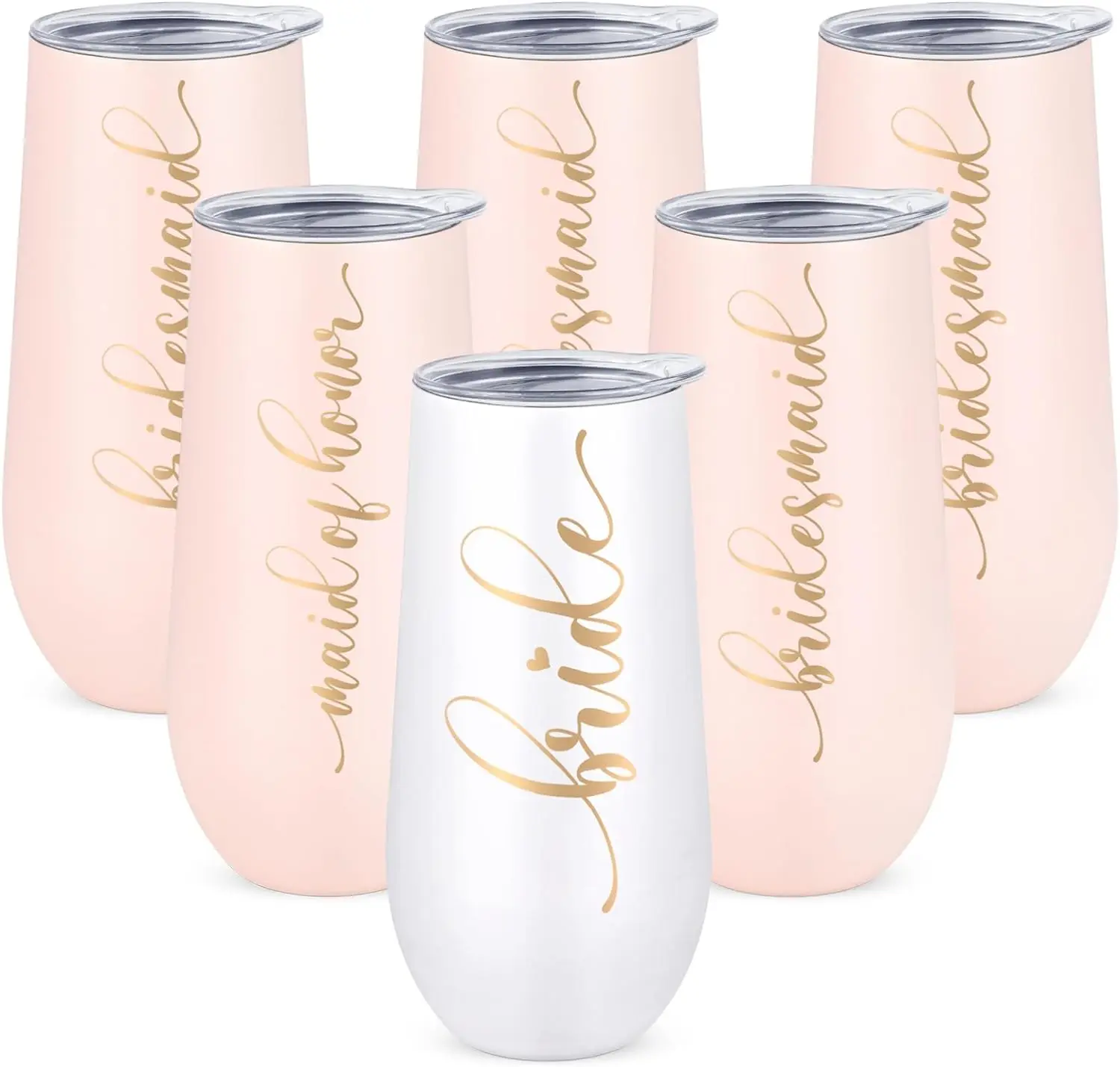 Свадебные подарки упаковка 6 унций флейты для шампанского невесты и подружки