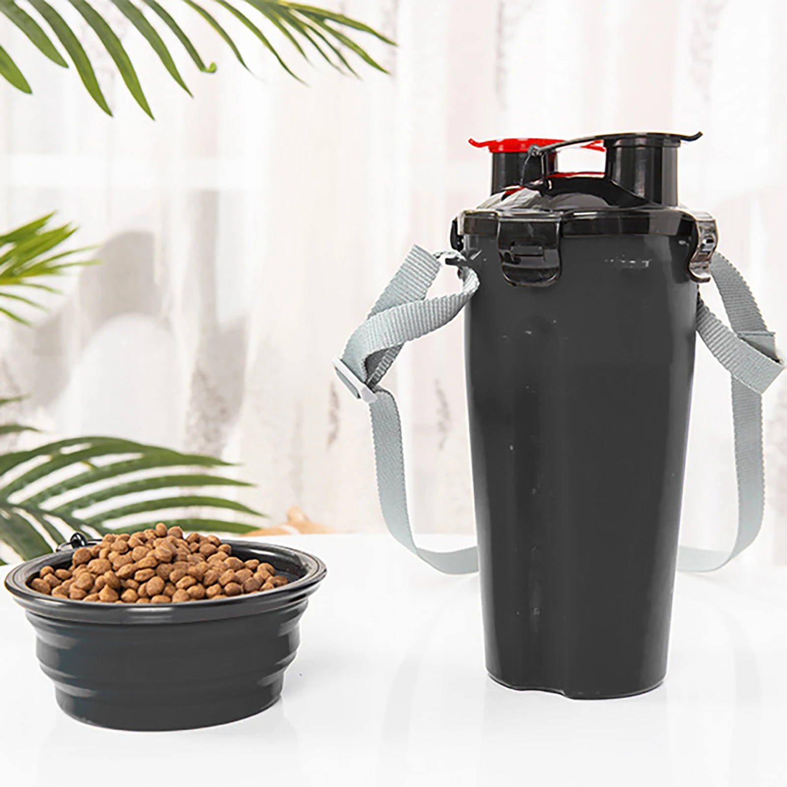 

Портативный контейнер для наживки на собаку, со встроенной водой