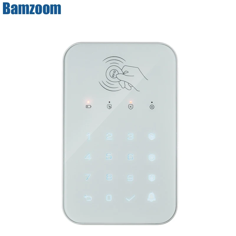 Wireless Keyboard Rfid Card Keypad For Burglar Alarm Host Co