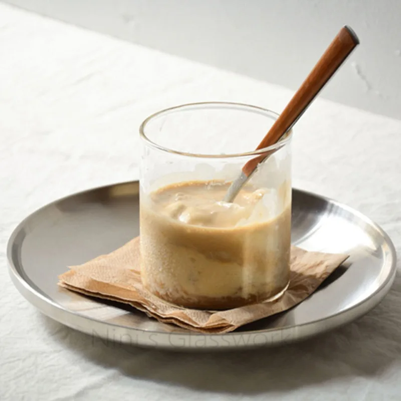 Круглая Прозрачная Стеклянная Десертная Чашка В Стиле INS Экологически Чистая Из