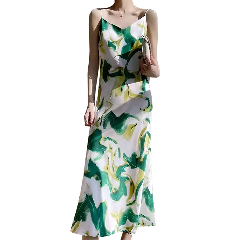 Женское атласное платье во французском стиле элегантное платье-трапеция с