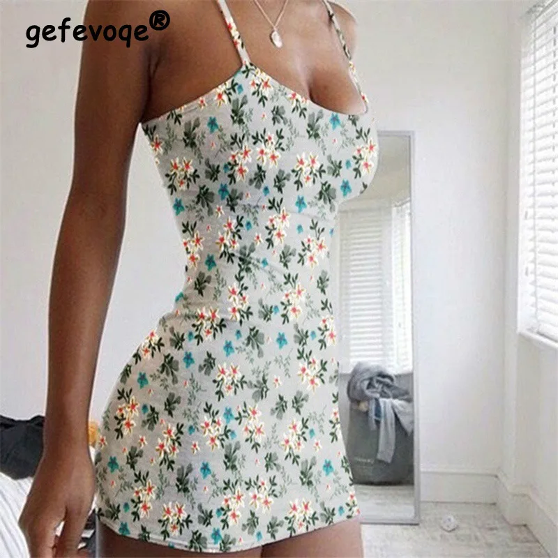 

Oversized Sundress Women Sexy Spaghetti Strap Camouflage Floral Print Beach Mini Dress Bodycon Club Party Dresses 2022 Vestidos