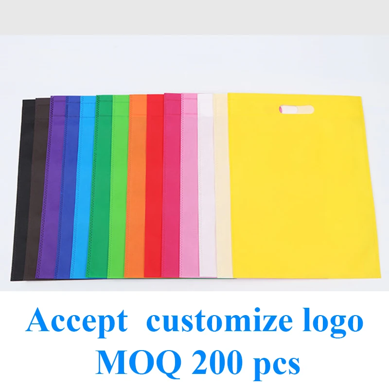 

20 piece/lot Custom logo printing Non-woven bag / totes portable shopping bag for promotion and advertisement 80g fabric