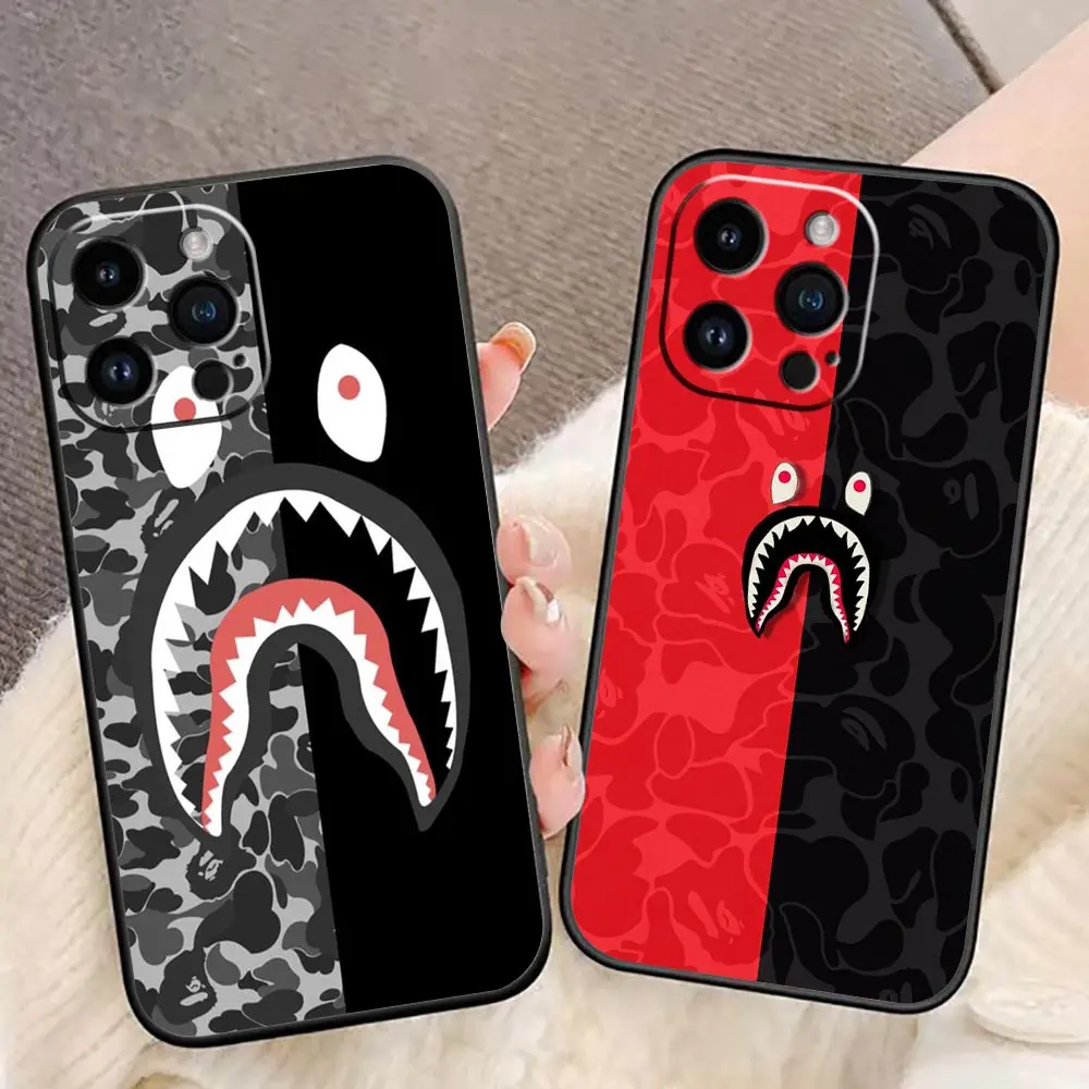 

Funda Coque Case For iphone Apple 14 13 12 11 Pro Capa XS Max Mini X XR SE 8 7 6S 6 Plus 5S Case Para Shark Mouth R-Ritch B-Bath