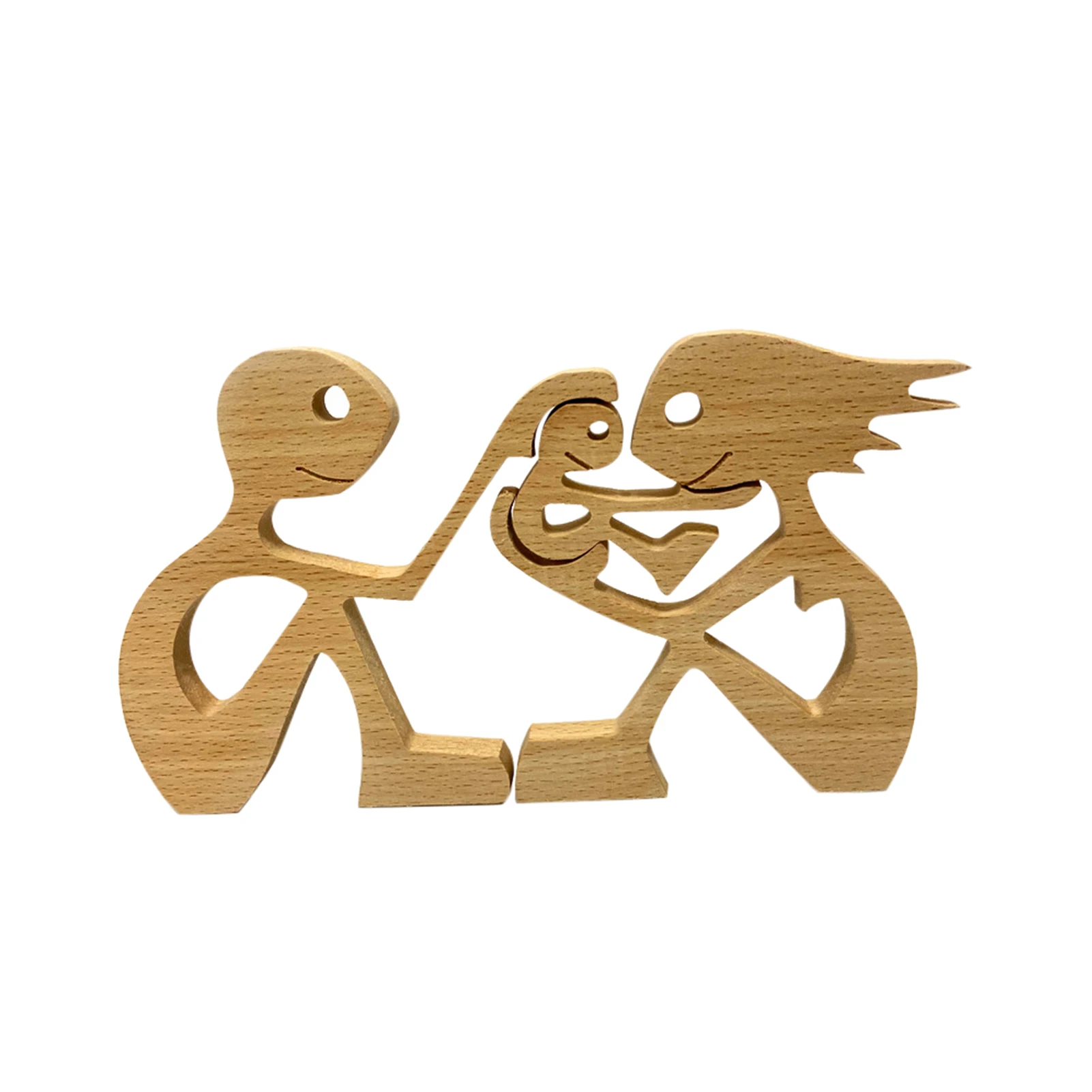 

Collection Figurine Family Friend Carving Statue Desktop Wife Hushand Gift Ornaments Wooden Sculpture Handmade Craft Home Decor