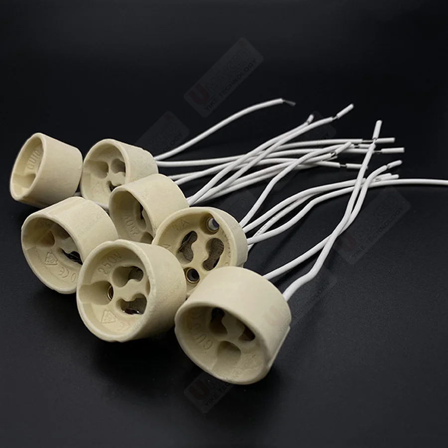GU10 G5.3 цоколь лампы керамический держатель светильника разъем адаптер провод для