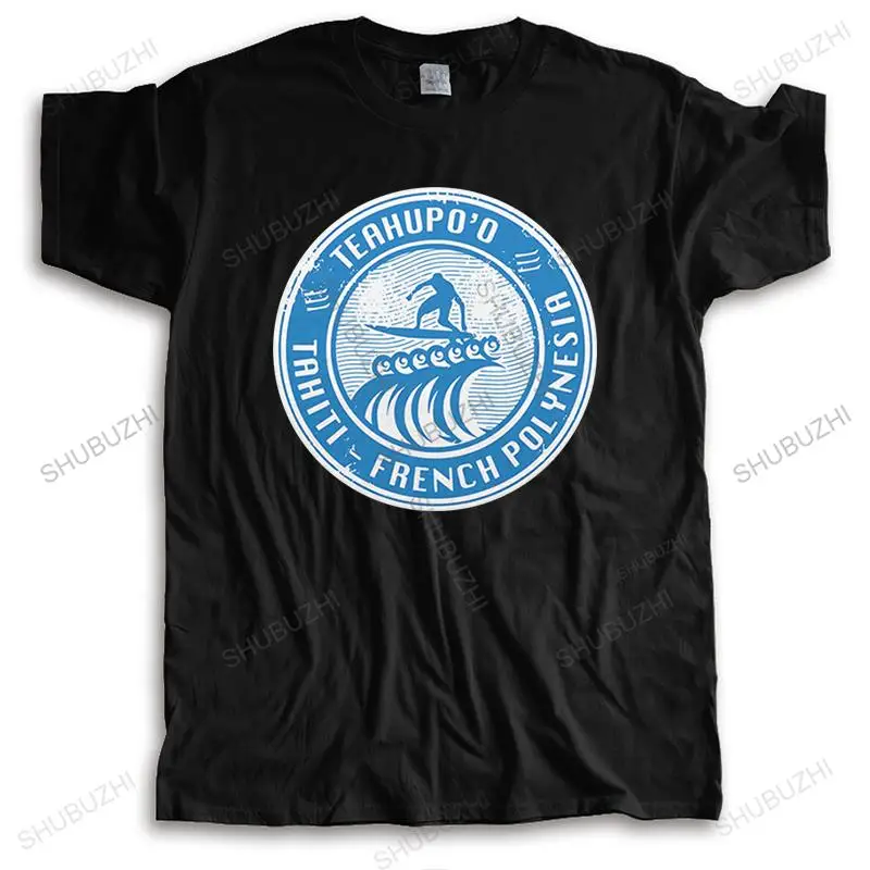 Лидер продаж мужская брендовая летняя футболка винтажная Teahupo'o Tahiti Surfinger Beach