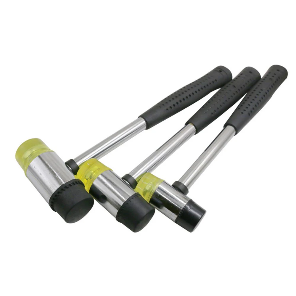 

Mini Rubber Hammer Double Faced Work Glazing Window Nylon Hammer with Round Head and Non-slip Handle DIY Hand Tool for Jewelry