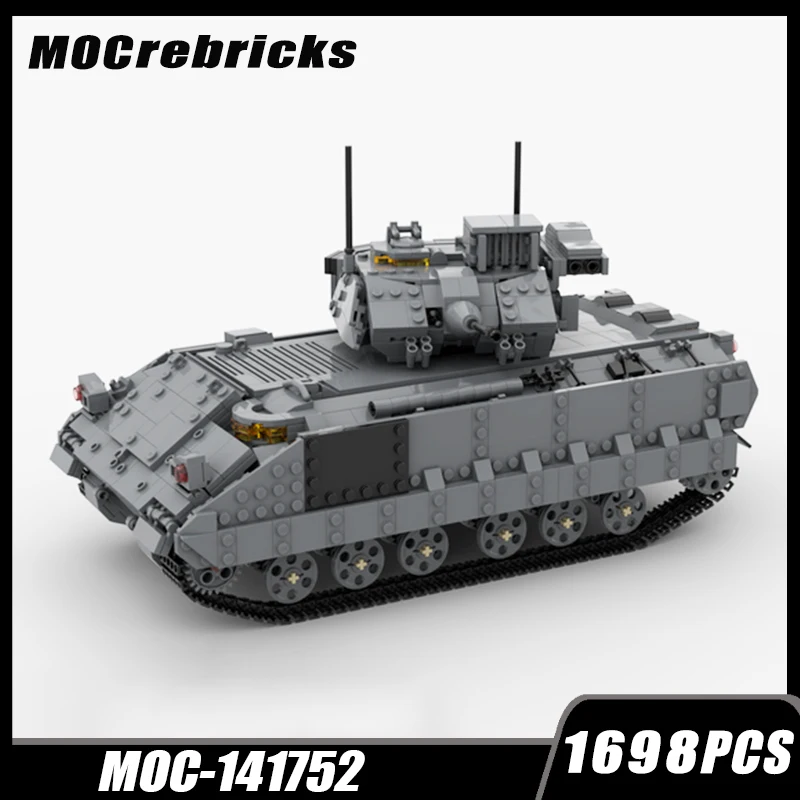 Конструктор Военный автомобиль серии M2A2 Tank Car MOC модель сборной игрушки сделай