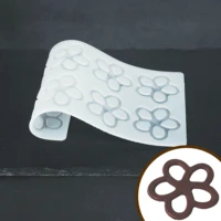 hollow flowers shape chocolate silicone mould chocolate transfer sheet mould dessert cupcake decoratin baking tools