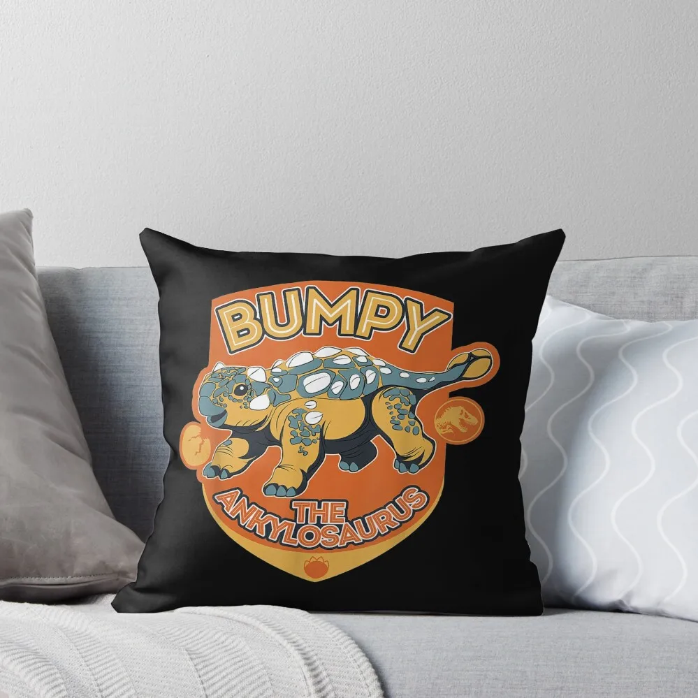 Подушка в стиле Юрского периода для кемпинга Мраморная с анкилозавром