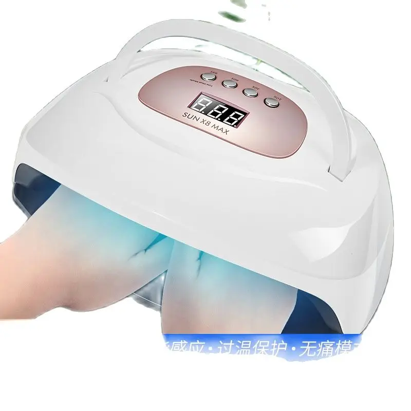 

Sun X8 Max 150W LED Nail Lamp Intelligent Induction Nail Phototherapy Machine Hands Large Space Gel Polish Dryer