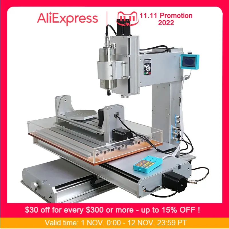 

2200W 5 Axis CNC Machine 3040 Metal Cutting Machine PCB Engraving Drilling Wood Router with Limit Switch And Water Tank