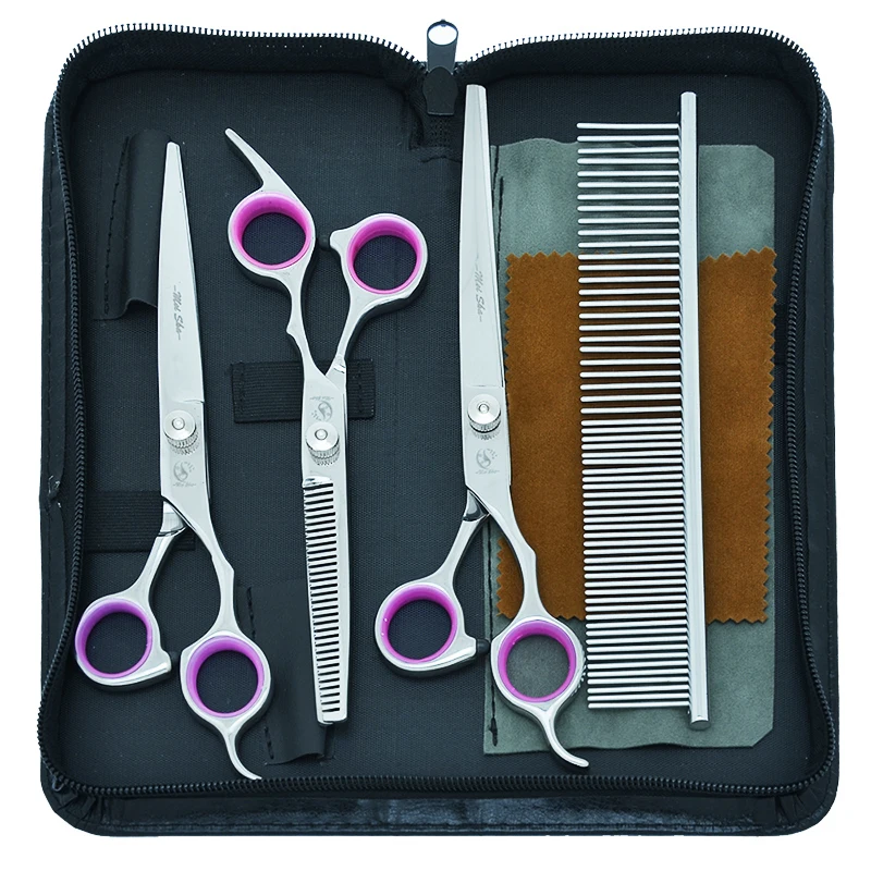 Японские Стальные домашние ножницы для стрижки собак набор 7 &quotпрямые и