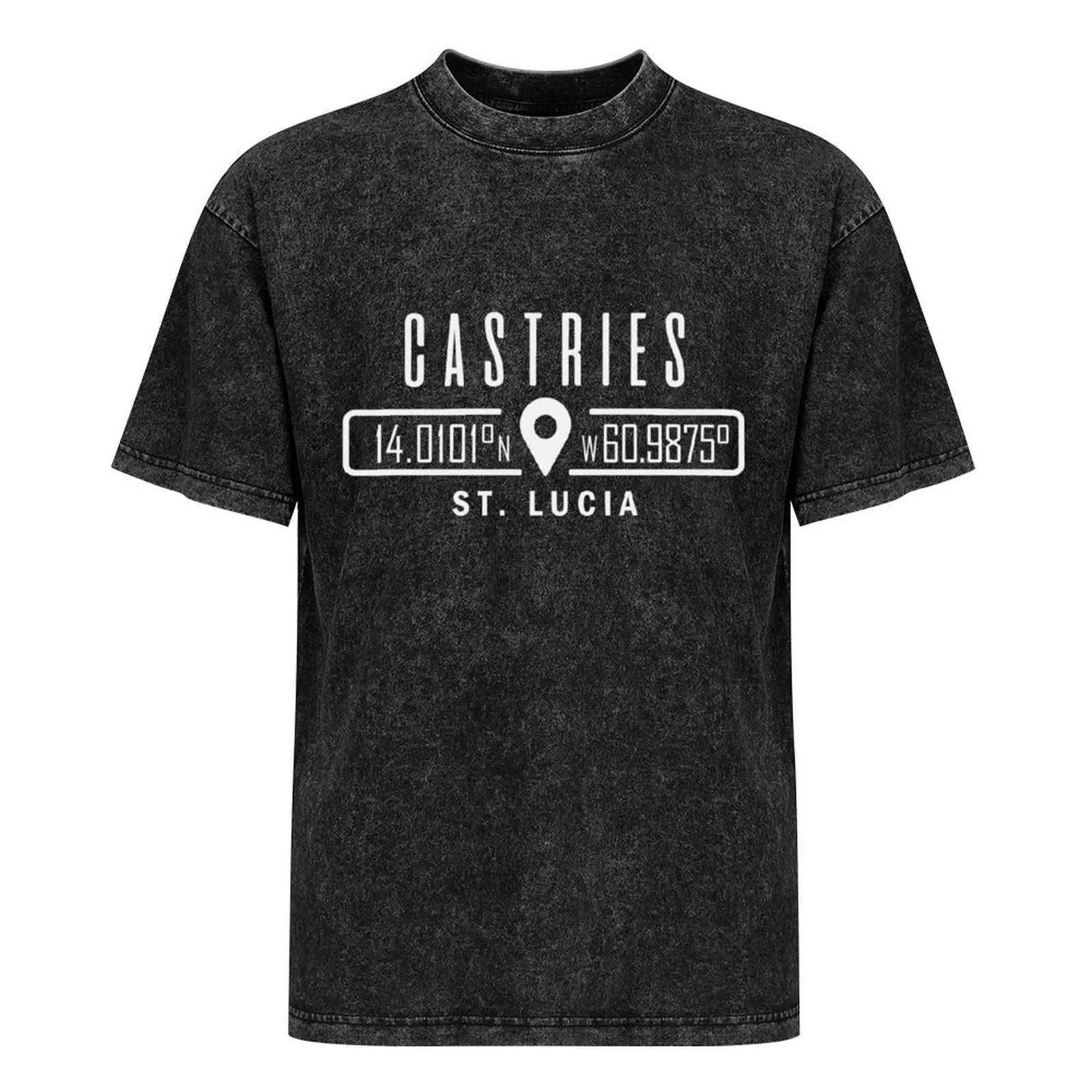 Castries St Lucia GPS координаты местоположения футболка аниме вещи футбольная мужские