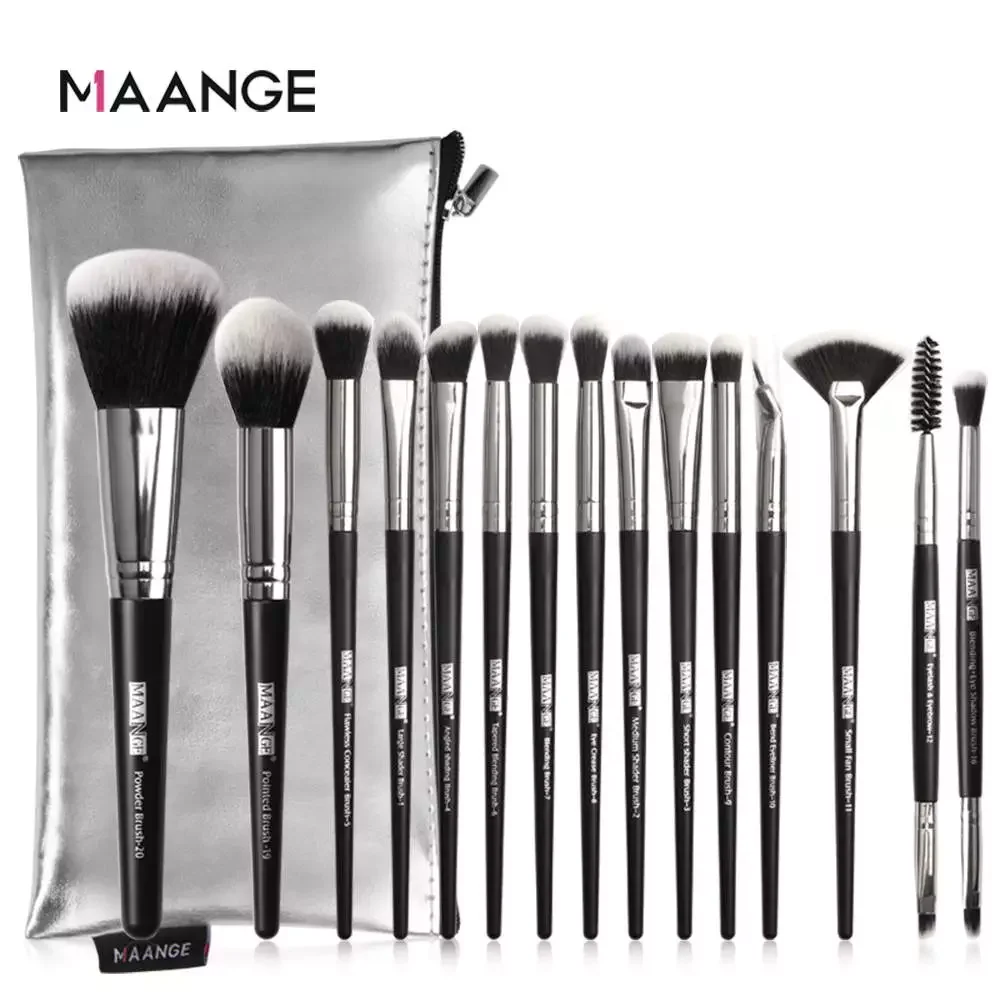 

NEW 15Pcs Makeup Brushes Set Cosmetic Foundation Powder Blush Eyeshadow Lip Kabuki Blending Make Up Brush Beauty Tool