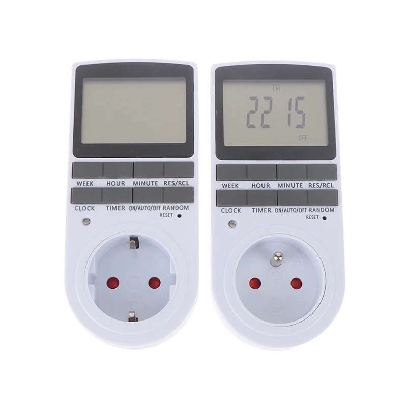 

Электронный цифровой выключатель с таймером, работающий 24 часа, со штепсельной вилкой EU UK AU US FR BR, кухонный таймер, программируемая розетка с...
