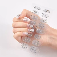 16 tipssheet glitter series powder sequins nail decoration nails art decoration full cover nail stickers manicure designed