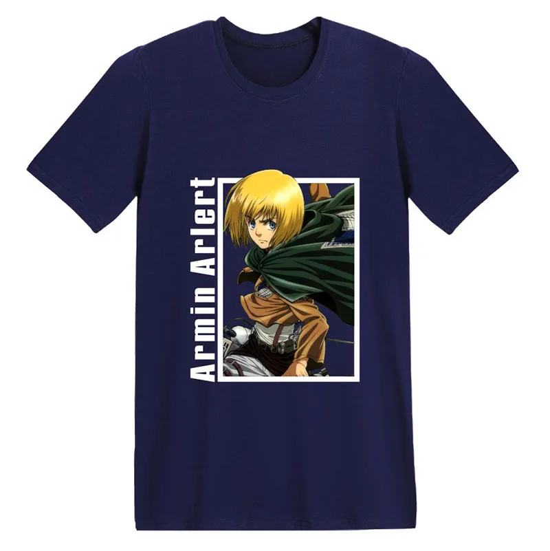 

Hot Japanese Anime Attack On Titan Blond Armin Graphic Tshirt Summer Casual Men's Short Sleeve Cotton Tops Tee Shirt Streetwear
